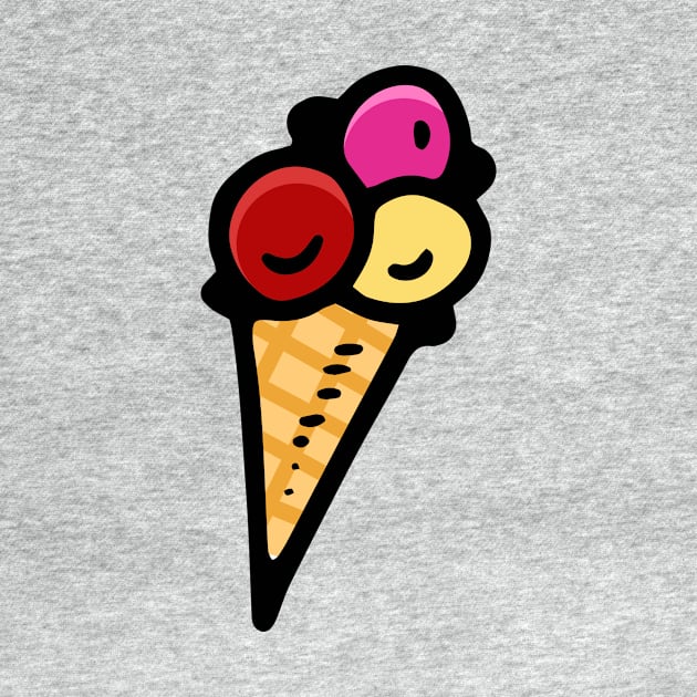 Big Ice Cream Doodle Art by VANDERVISUALS